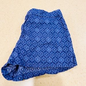 EUC CYNTHIA ROWLEY BLUE PATTERNED DRESS SHORTS